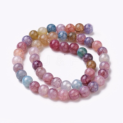 Crackle Glass Beads Strands GLAA-F098-05C-03-1