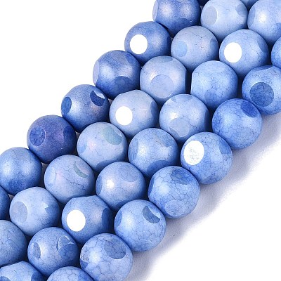 Ombre Effect Dyed Electroplate Opaque Glass Beads Strands EGLA-Q130-01A-04-1