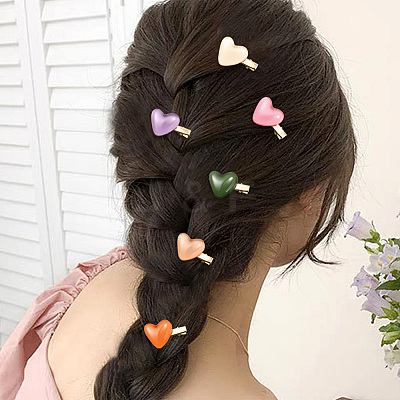 12Pcs 6 Colors Iron Alligator Hair Clips PHAR-HY0001-08-1