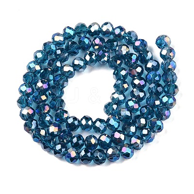 Electroplate Glass Beads Strands EGLA-A044-T6mm-B27-1