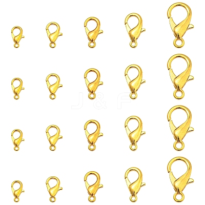 100Pcs 5 Styles Zinc Alloy Lobster Claw Clasps FIND-YW0006-16-1