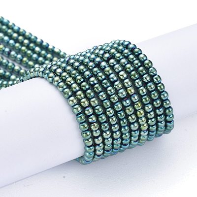 Electroplate Glass Beads Strands EGLA-K014-A-FP06-1