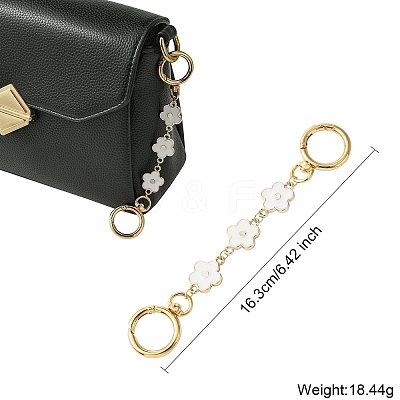 Plastic Enamel Flower Link Bag Strap FIND-YW00001-01-1