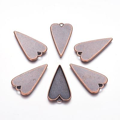 Tibetan Style Alloy Big Pendant Cabochon Settings RLF11251Y-NF-1