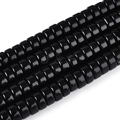 Opaque Solid Color Glass Beads Strands X-GLAA-N026-3x6mm-11-1