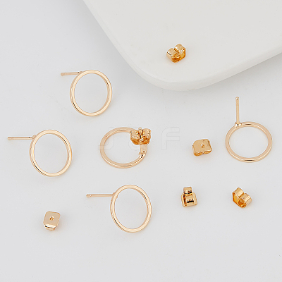 20Pcs Brass Stud Earring Findings KK-BBC0002-82-1
