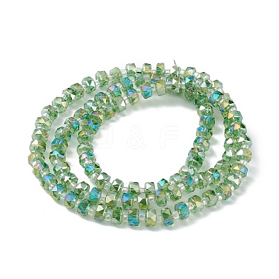 Transparent Electroplate Glass Beads Strands EGLA-F153-AB06-1