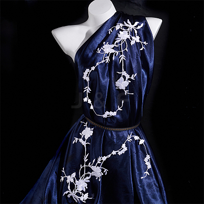 Polyester Embroidery Flower Lace Appliques DIY-WH0504-262-1