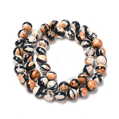 Synthetic Ocean White Jade Bead Strands G-J350-10mm-03-1