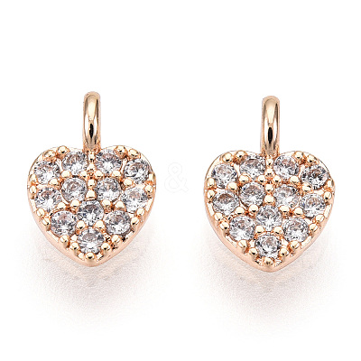 Brass Micro Pave Cubic Zirconia Charms X-KK-P157-14G-01-NF-1