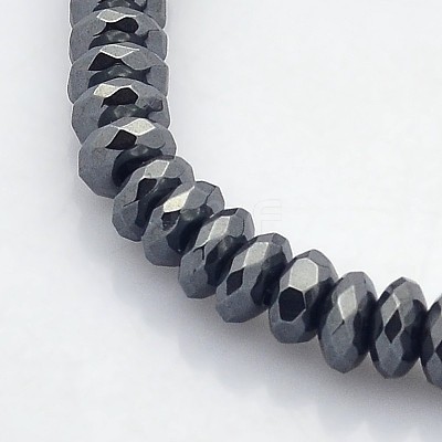 Electroplate Non-magnetic Synthetic Hematite Beads Strands G-J208C-01-1