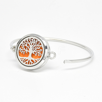 Brass Diffuser Locket Bangles BJEW-Q691-11-1