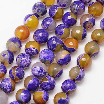 Natural Fire Crackle Agate Bead Strands G-K166-06F-10mm-07-1