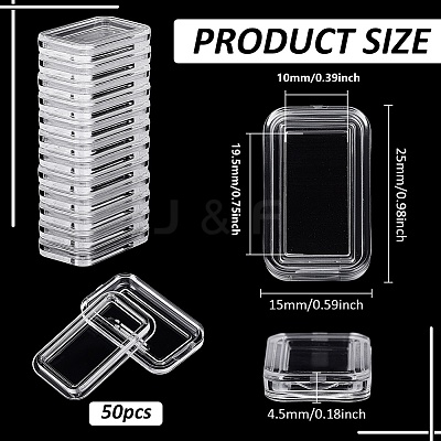 Acrylic Packing Boxes with Lids for Gold Bar CON-WH0085-142-1