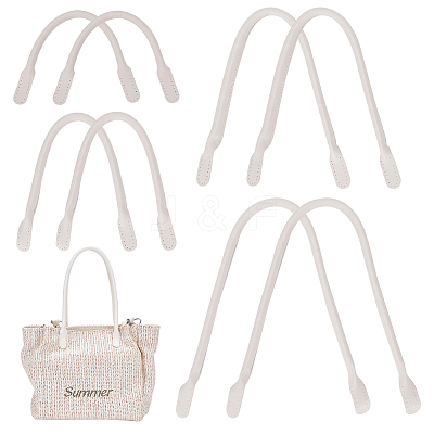 8Pcs 4 Style PU Leather Sew on Bag Handles PURS-WR0001-26A-1