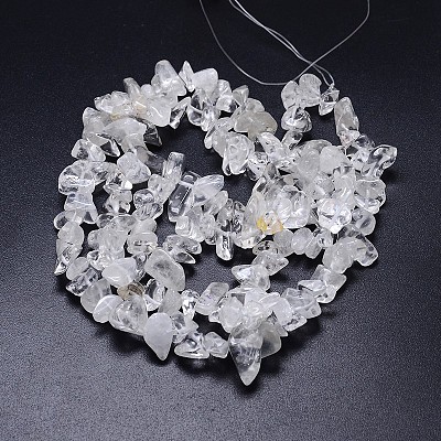 Natural Quartz Crystal Beads Strands X-G-O049-C-61-1