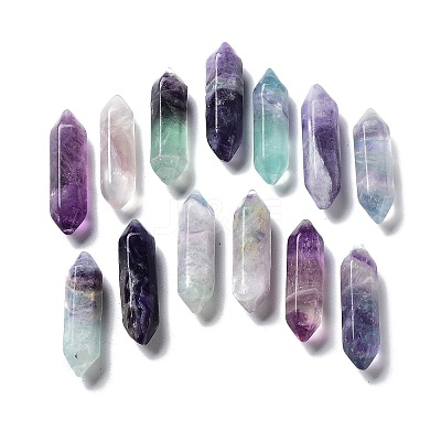 Natural Fluorite Double Terminal Pointed Pendants G-C007-02B-06-1