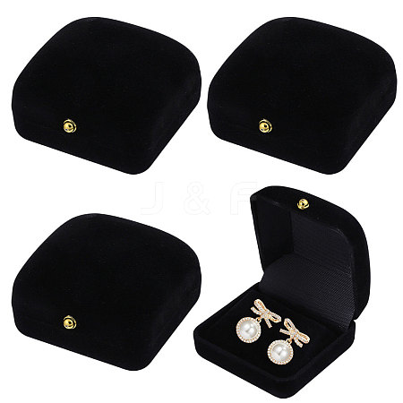 Flocking Earring Storage Boxes CON-WH0086-189-1