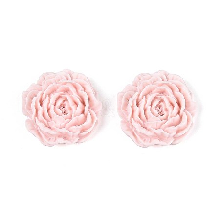 Flower Opaque Resin Cabochons CRES-T025-28C-01-1