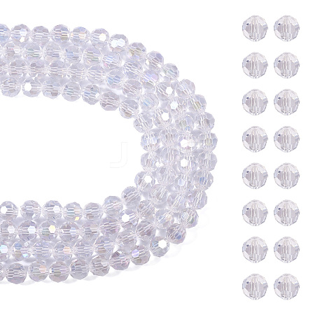 4 Strands Transparent Glass Beads EGLA-TA0001-80A-1