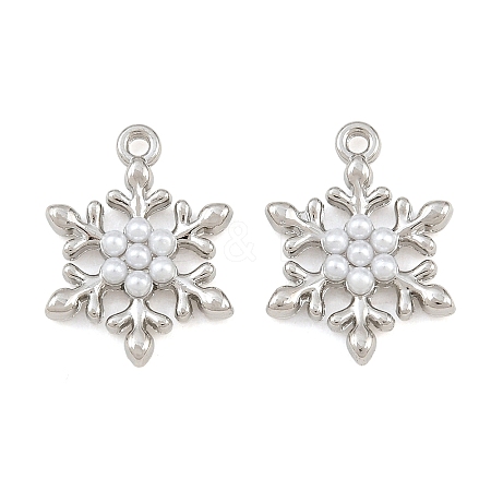 Alloy & ABS Plastic Pearl Pendants PL-CBAF039-01P-1