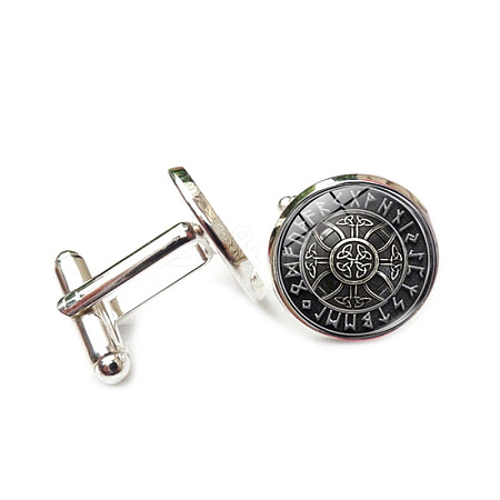 Alloy Enamel Compass Cufflinks PW-WG42FEF-03-1