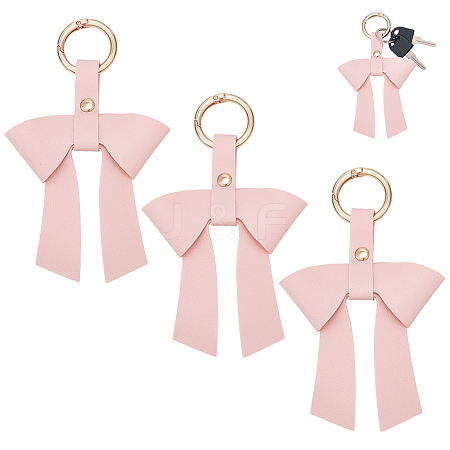 PU Leather Keychains KEYC-WH0029-129B-1