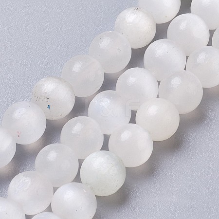 Natural Selenite Beads Strands G-I203-C-8mm-1