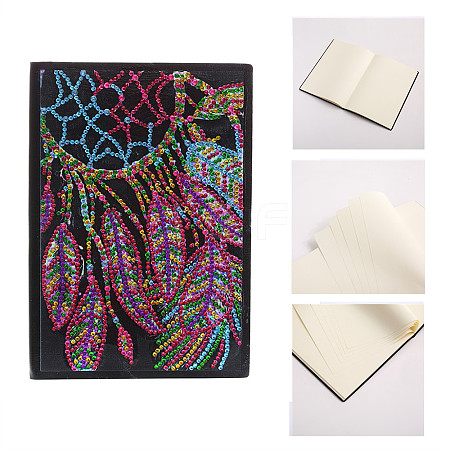 DIY Christmas Theme Diamond Painting Notebook Kits XMAS-PW0001-109D-1