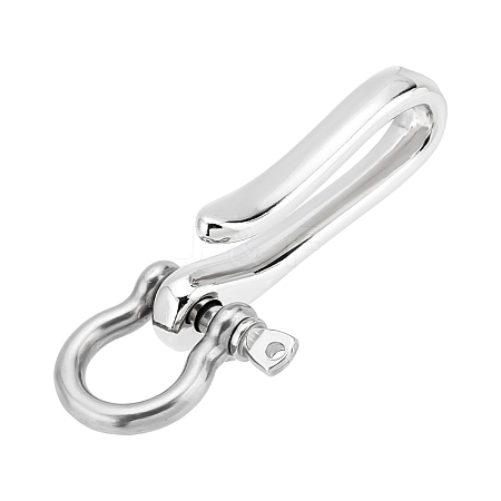 2Pcs 2 Style Brass S Hook Clasps and D-Ring Anchor Shackle Clasps KK-PH0002-70-1