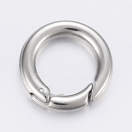 Tarnish Resistant 304 Stainless Steel Spring Gate Rings STAS-P198-09C-1