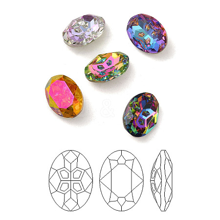 K9 Glass Rhinestone Cabochons RGLA-P036-06A-M-1