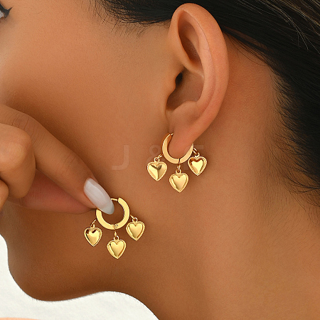 Elegant Stainless Steel Chandelier Earrings ZD9069-2-1