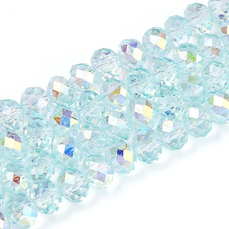 Transparent Glass Beads Strands EGLA-N016-6mm-01-1