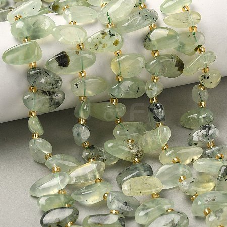 Natural Prehnite Beads Strands G-P604-A02-01-1