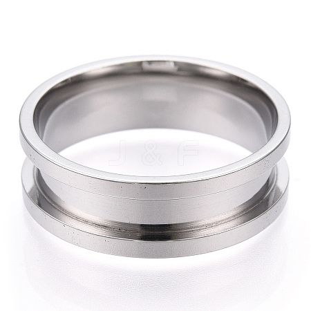 201 Stainless Steel Grooved Finger Ring Settings RJEW-TAC0017-8mm-05A-1