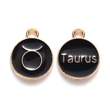 Alloy Enamel Pendants X-ENAM-S124-01B-08C-1