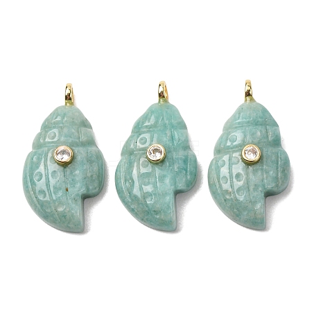 Natural Amazonite Carved Pendants G-H357-05G-01-1