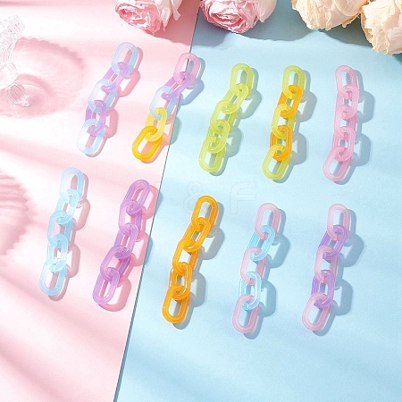 10Pcs Acrylic Handmade Cable Chains AJEW-JB01366-1
