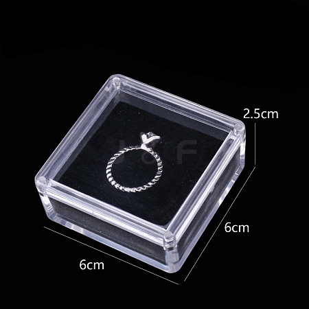 Transparent Acrylic Jewelry Gift Box with Magnetic Clasps PW-WG56726-05-1