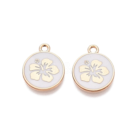 Rack Plating Alloy Enamel Pendants ENAM-N070-01F-03G-01-1