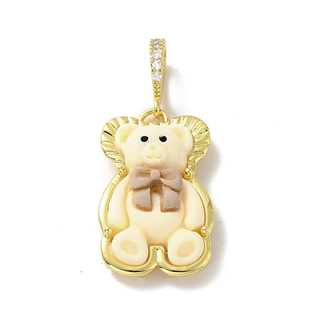 Opaque Resin Pendants KK-G406-12G-01-1