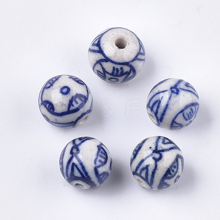 Handmade Porcelain Beads X-PORC-S498-60-1