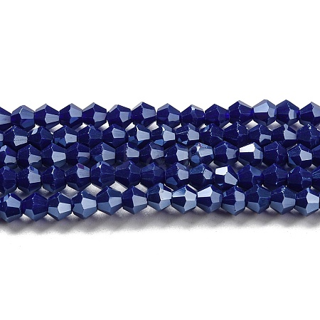 Opaque Solid Color Electroplate Glass Beads Strands LS-GLAA-F029-P4mm-C10-1
