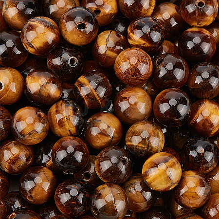 120Pcs Natural Tiger Eye Beads G-PA0001-05B-1