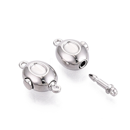 Brass Box Clasps KK-Q074-12P-1