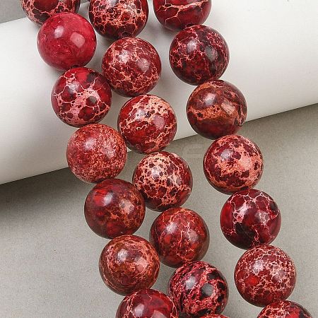 Dyed Natura Imperial Jasper Beads Strands GG-CBAF9E5-A01-14mm-D-1