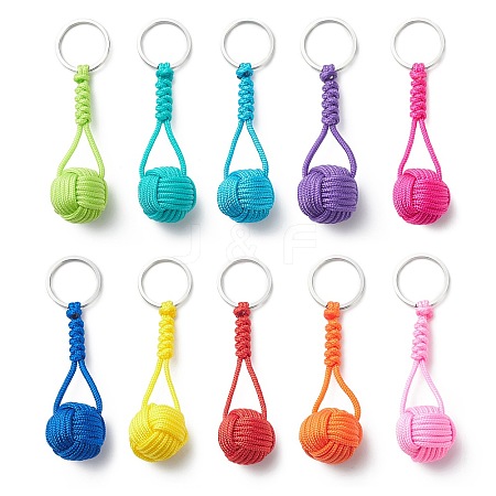 Braided Ball Rope Polyester Keychains KEYC-JKC00422-1