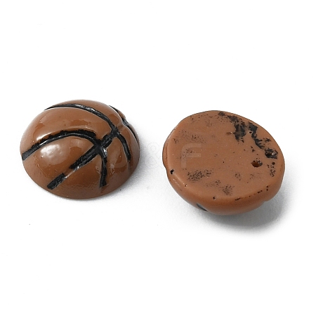 Sport Ball Theme Opaque Resin Cabochons RESI-WH0021-52A-1