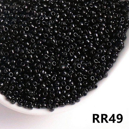 Opaque 6/0 Glass Seed Beads SEED-I013-4mm-RR49-1